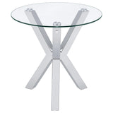 Kenzie Chrome 2-Piece Round Coffee and End Table Set by Coaster at Eve Furniture