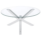 Kenzie Chrome 2-Piece Round Coffee and End Table Set by Coaster at Eve Furniture
