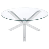 Kenzie Chrome 2-Piece Round Coffee and End Table Set by Coaster at Eve Furniture