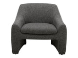 Kenzie Shadowed Grey Accent Chair by MOES at Eve Furniture