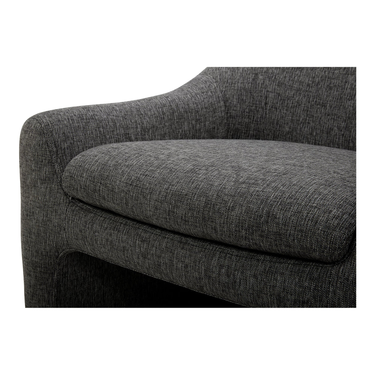 Kenzie Shadowed Grey Accent Chair by Moe's Home at Eve Furniture