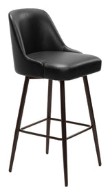 Keppel Black & Bronze Swivel Barstool by Zuomod at Eve Furniture