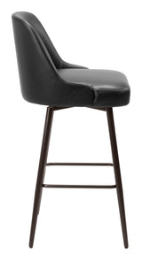 Keppel Black & Bronze Swivel Barstool by Zuomod at Eve Furniture