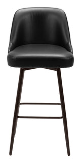 Keppel Black & Bronze Swivel Barstool by Zuomod at Eve Furniture