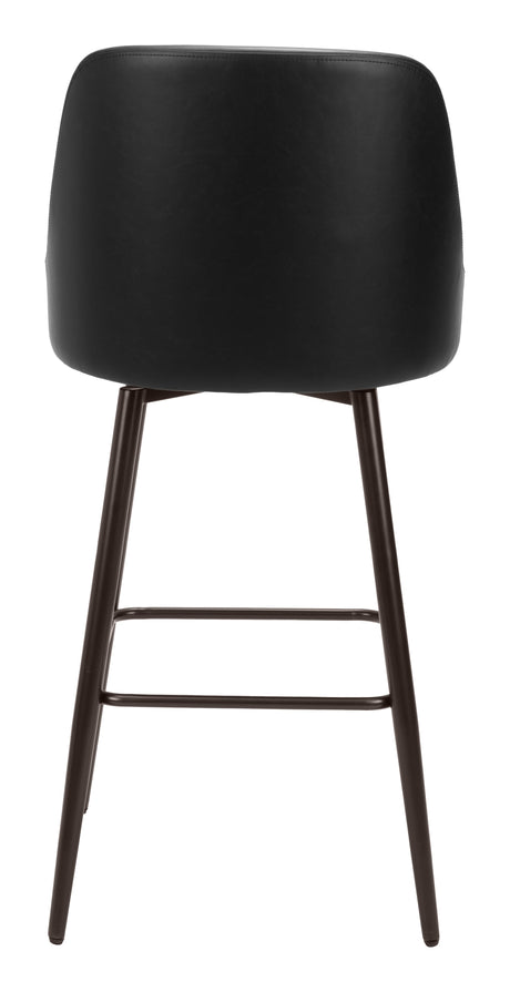 Keppel Black & Bronze Swivel Barstool by Zuomod at Eve Furniture