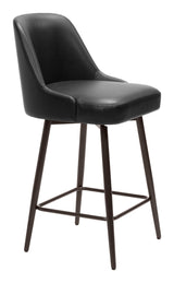 Keppel Black & Bronze Swivel Counter Stool by Zuomod at Eve Furniture