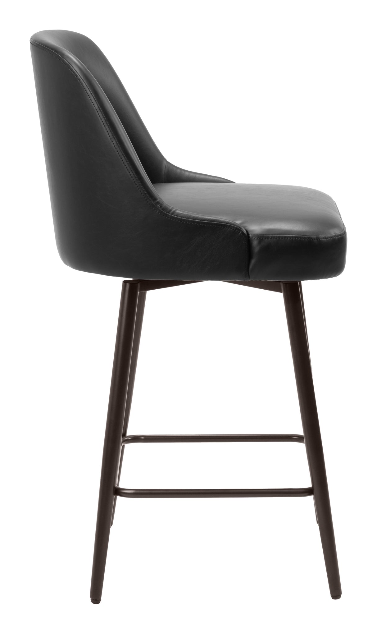 Keppel Black & Bronze Swivel Counter Stool by Zuomod at Eve Furniture