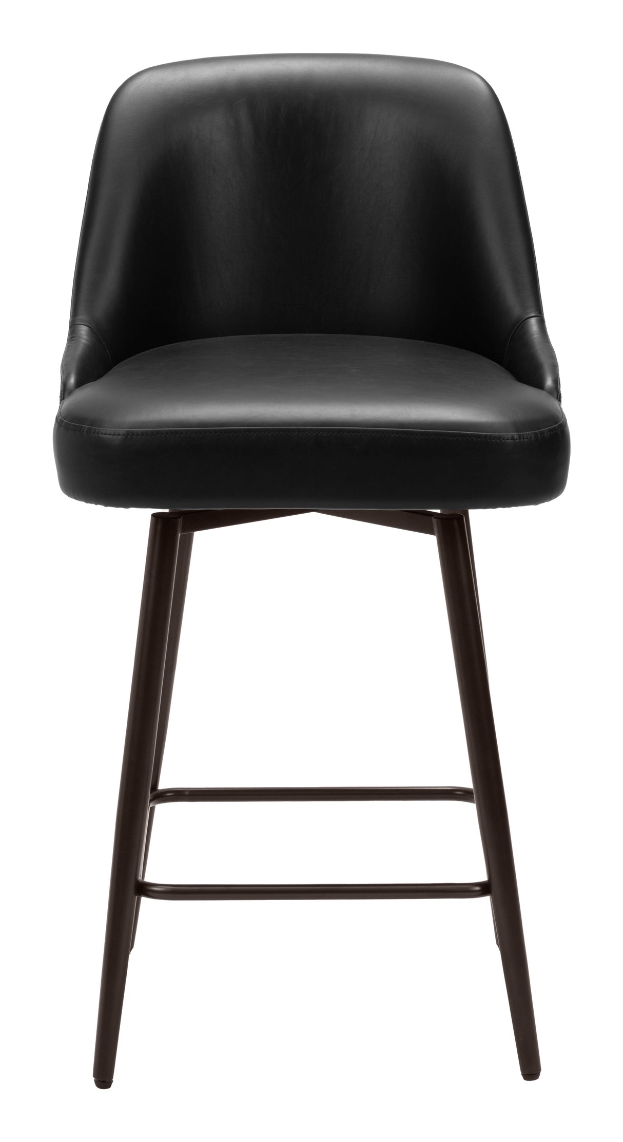 Keppel Black & Bronze Swivel Counter Stool by Zuomod at Eve Furniture