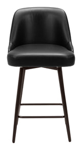 Keppel Black & Bronze Swivel Counter Stool by Zuomod at Eve Furniture