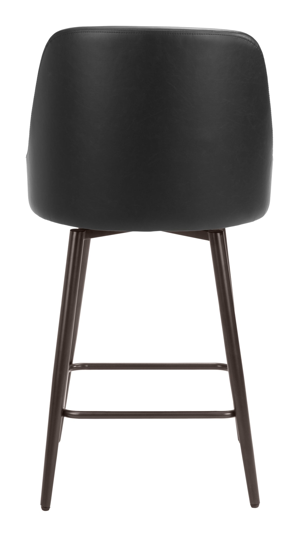 Keppel Black & Bronze Swivel Counter Stool by Zuomod at Eve Furniture