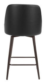 Keppel Black & Bronze Swivel Counter Stool by Zuomod at Eve Furniture