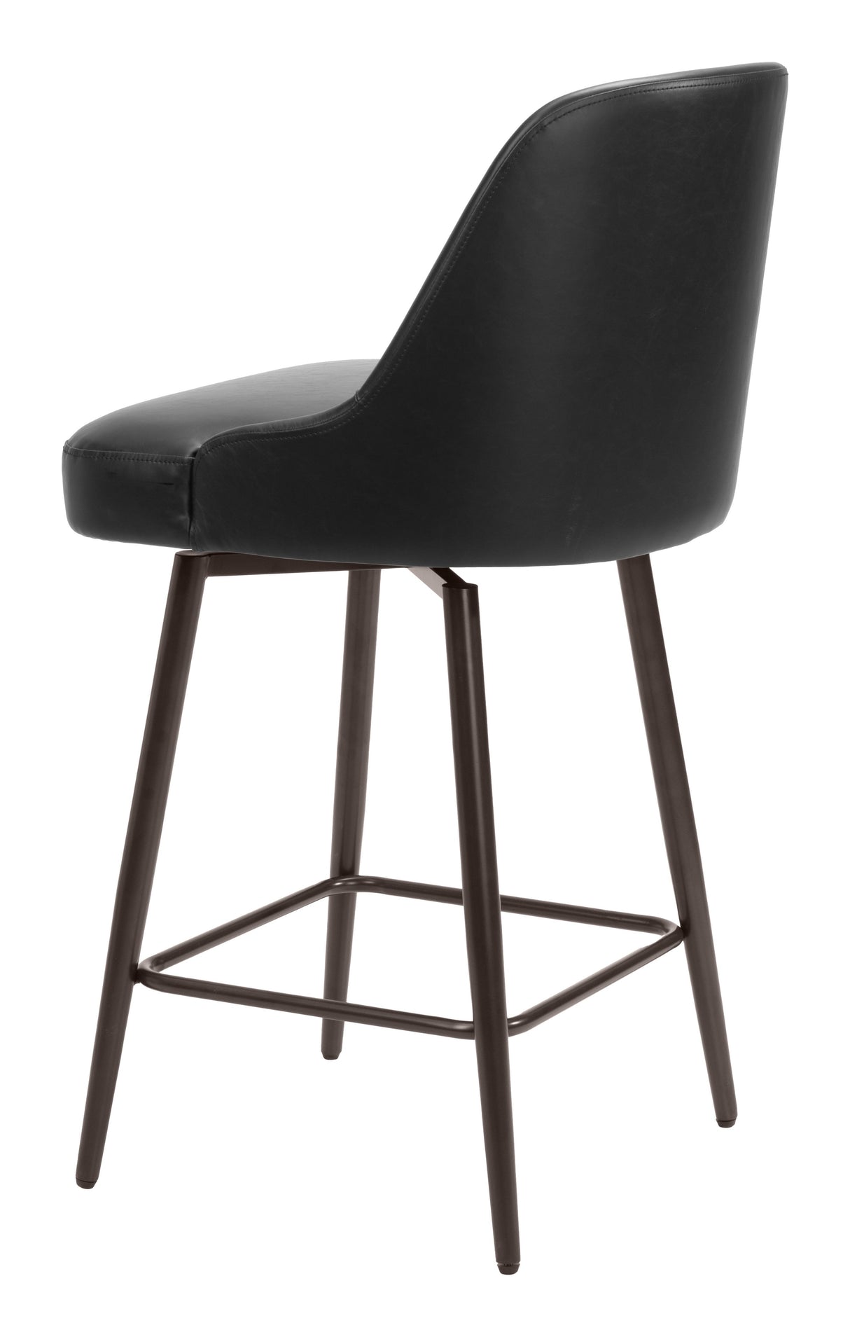 Keppel Black & Bronze Swivel Counter Stool by Zuomod at Eve Furniture