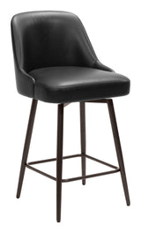 Keppel Black & Bronze Swivel Counter Stool by Zuomod at Eve Furniture
