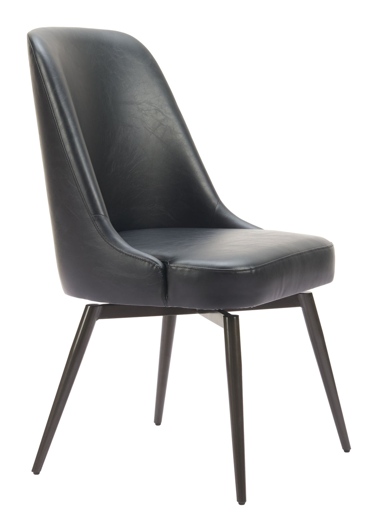 Keppel Black Swivel Dining Chair (Set of 2) by Zuomod at Eve Furniture