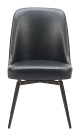 Keppel Black Swivel Dining Chair (Set of 2) by Zuomod at Eve Furniture