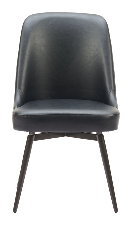 Keppel Black Swivel Dining Chair (Set of 2) by Zuomod at Eve Furniture