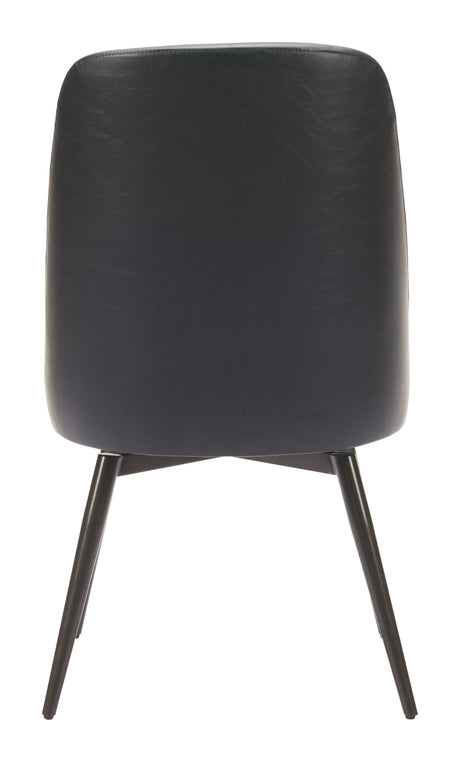 Keppel Black Swivel Dining Chair (Set of 2) by Zuomod at Eve Furniture
