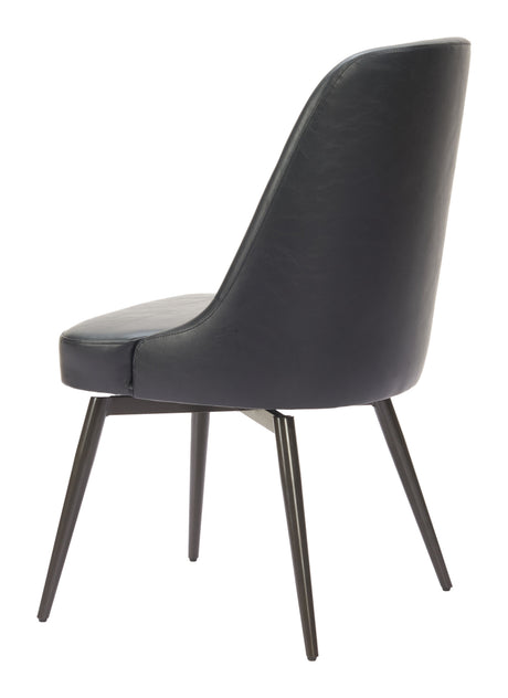 Keppel Black Swivel Dining Chair (Set of 2) by Zuomod at Eve Furniture