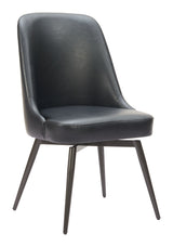 Keppel Black Swivel Dining Chair (Set of 2) by Zuomod at Eve Furniture