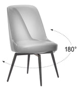 Keppel Black Swivel Dining Chair (Set of 2) by Zuomod at Eve Furniture