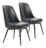 Keppel Black Swivel Dining Chair (Set of 2) by Zuomod at Eve Furniture