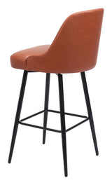 Keppel Brown Swivel Barstool by Zuomod at Eve Furniture