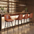 Keppel Brown Swivel Barstool by Zuomod at Eve Furniture