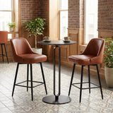 Keppel Brown Swivel Counter Stool by Zuomod at Eve Furniture