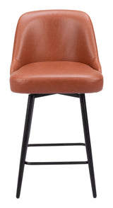 Keppel Brown Swivel Counter Stool by Zuomod at Eve Furniture