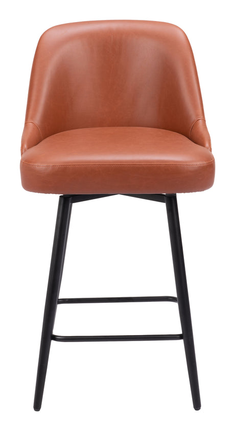 Keppel Brown Swivel Counter Stool by Zuomod at Eve Furniture