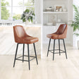 Keppel Brown Swivel Counter Stool by Zuomod at Eve Furniture