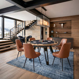 Keppel Brown Swivel Dining Chair (Set of 2) by Zuomod at Eve Furniture