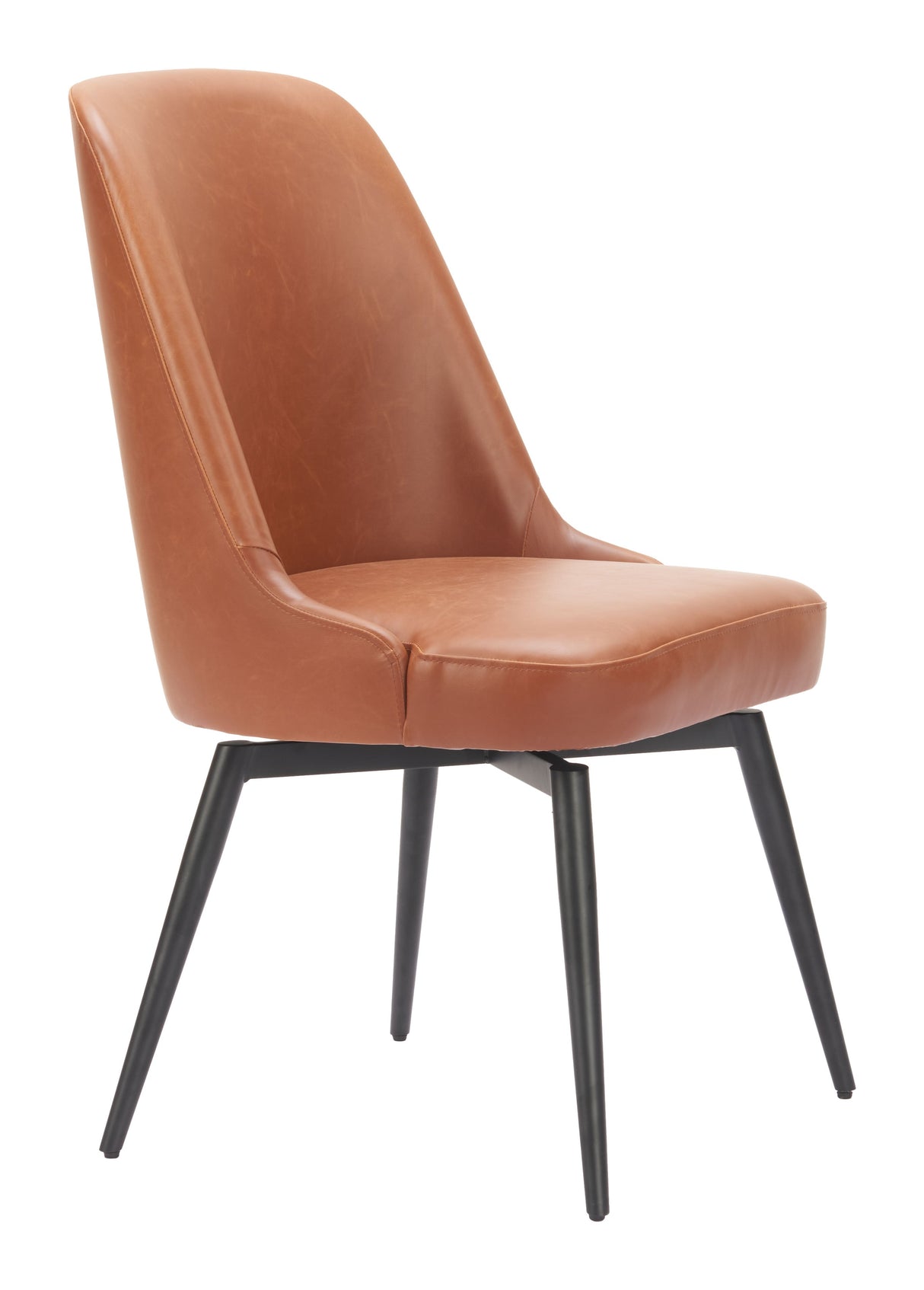 Keppel Brown Swivel Dining Chair (Set of 2) by Zuomod at Eve Furniture
