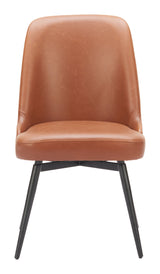 Keppel Brown Swivel Dining Chair (Set of 2) by Zuomod at Eve Furniture