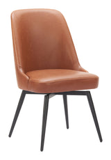 Keppel Brown Swivel Dining Chair (Set of 2) by Zuomod at Eve Furniture