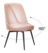 Keppel Brown Swivel Dining Chair (Set of 2) by Zuomod at Eve Furniture