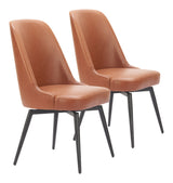 Keppel Brown Swivel Dining Chair (Set of 2) by Zuomod at Eve Furniture