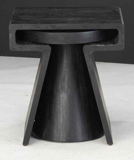 Keppler Black 2-Piece Nesting Tables by Crestview at Eve Furniture