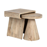 Keppler Natural Brown 2-Piece Nesting Tables by Crestview at Eve Furniture