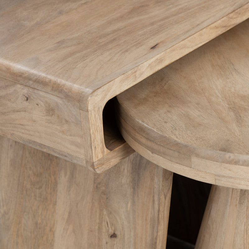 Keppler Natural Brown 2-Piece Nesting Tables by Crestview at Eve Furniture