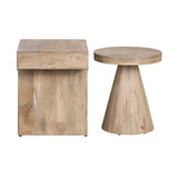 Keppler Natural Brown 2-Piece Nesting Tables by Crestview at Eve Furniture