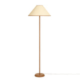 Keria Natural Vegan Leather and Raffia Designer Floor Lamp by TOV Furniture at Eve Furniture