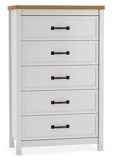 Kerisden White/Brown Chest of Drawers by Ashley at Eve Furniture