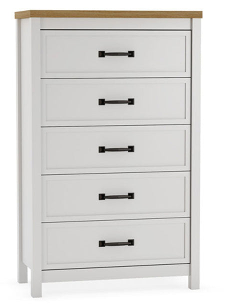 Kerisden White/Brown Chest of Drawers by Ashley at Eve Furniture