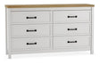 Kerisden White/Brown Dresser by Ashley at Eve Furniture