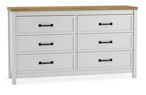 Kerisden White/Brown Dresser by Ashley at Eve Furniture
