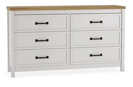 Kerisden White/Brown Dresser by Ashley at Eve Furniture