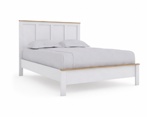 Kerisden White/Brown Queen Panel Complete Bed Frame by Ashley at Eve Furniture