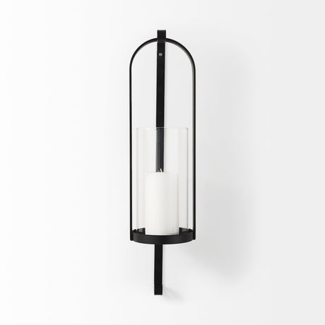 Kero Black Metal Wall Candle Holder by Mercana at Eve Furniture