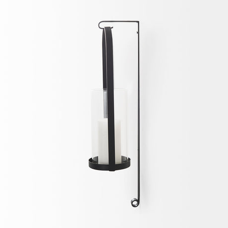 Kero Black Metal Wall Candle Holder by Mercana at Eve Furniture